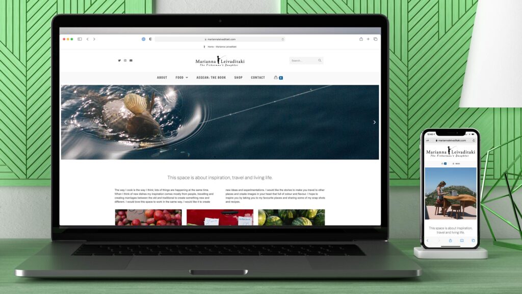 Marianna Leivaditaki website mock up